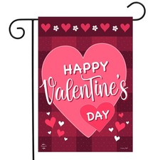 Briarwood Lane Happy Valentine's Day Double Sided Garden Flag