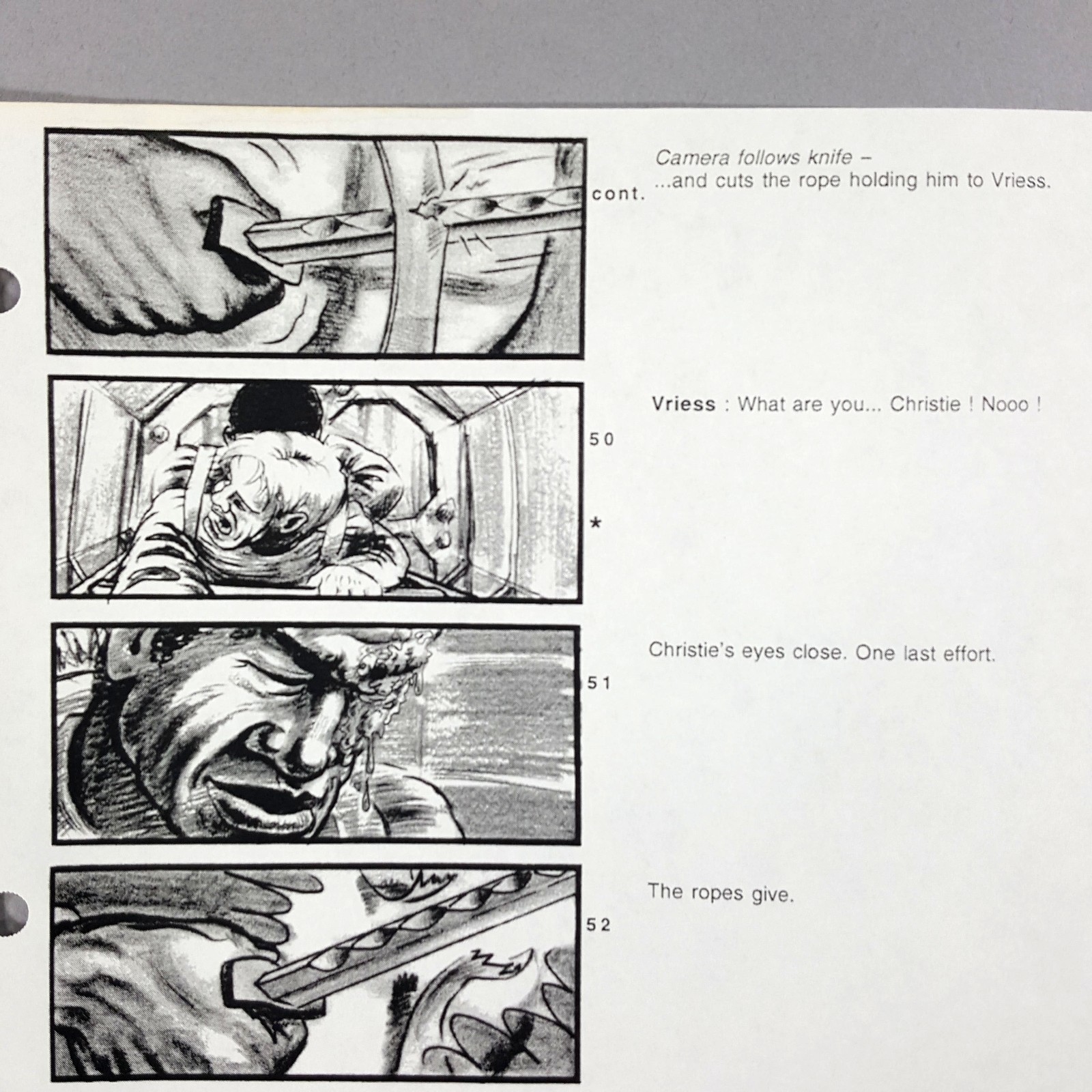 Image 3 of Alien: Resurrection - Production Used Storyboard, Crew Climbs Ladder 152-70 COA