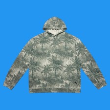 Tommy Bahama Mens Size XL Palm Tree Print Pima Cotton Blend Pullover Hoodie