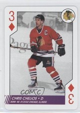 1997-98 Bicycle Hockey Aces Playing Cards Chris Chelios #3D HOF 0f8
