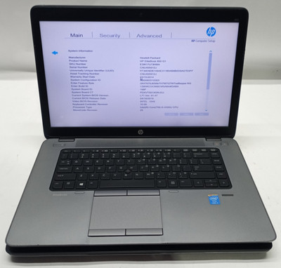 Lot of 2 HP EliteBook 850 G1/G2 i5-4th&5th Gens@1.60GHz 4GB RAM No HDD/OS MC423!
