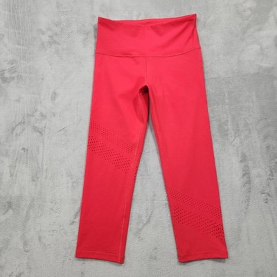 Old Navy Active Leggings Womens M Red Go-Dry Elevate Capri Yoga Workout Gym