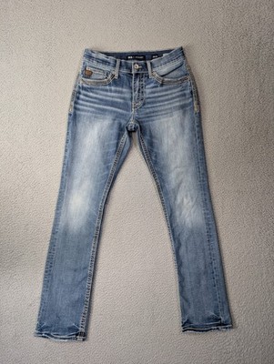 BKE Jake Straight Jeans Mens 29x32 (Meas 29.5x30) Durable Denim Buckle Stretch