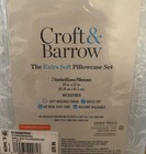New Croft And Barrow The Extra Soft Pillowcase Queen Set Lt Blue Shell Design — photo 2