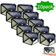 12x Solar Power 100LED Light PIR Motion Sensor Outdoor Security Lamp Wall Garden