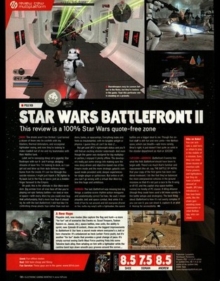Star Wars Battlefront II Magazine Review Page 2005 Gaming Ad