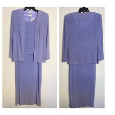 RM Richards Glitter Formal Maxi Suit Set Mother Of Bride Evening Dress Sz 8