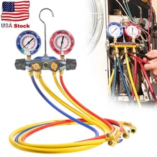 49968 4-Valve Test and Charging Manifold for R22/404A/410A Refrigerant