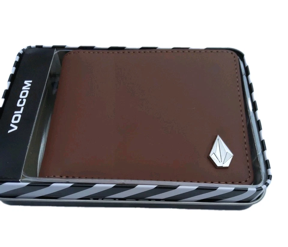Volcom Silver Stone Mens Bi-fold Wallet Brown - Image 2 of 3