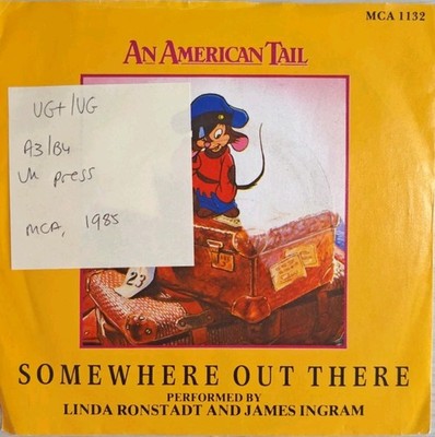 Linda Ronstadt And James Ingram Somewhere Out There Vinyl Record VG+/VG MCA1133 