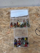 PREDATOR FISHING TACKLE - 2 x BOXES OF SPINNERS, PIKE, PERCH, PREDATOR TACKLE