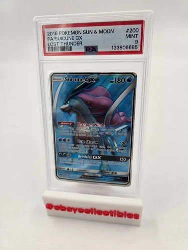Suicune GX (Full Art) 200/214 Sm-Lost Thunder Holo PSA 9