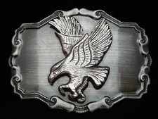OD09109 VINTAGE 1970s  AMERICAN BALD EAGLE  SILVERTONE BELT BUCKLE