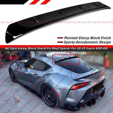 For 20-26 Toyota Supra Gr A90 A91 Ag Style Gloss Black Rear Window Roof Spoiler