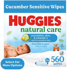 Huggies Natural Care Scented Baby Wipes, 10-Pack, Total 560 Wipes