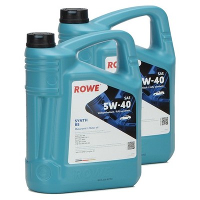 10L ROWE SYNTH RS 5W40 Motoröl Öl MB 229.5 Porsche A40 PSA B712296 VW 502/505.00