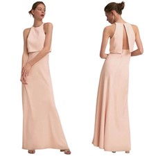 JILL JILL STUART Iva Maxi Dress Sz 18 Peach Sleeveless BHLDN Bridesmaid Formal
