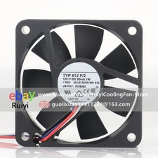 TYP 612F/2 DC12V 83mA 1W 6015 60X60X15MM quiet chassis Axial Original CoolingFan