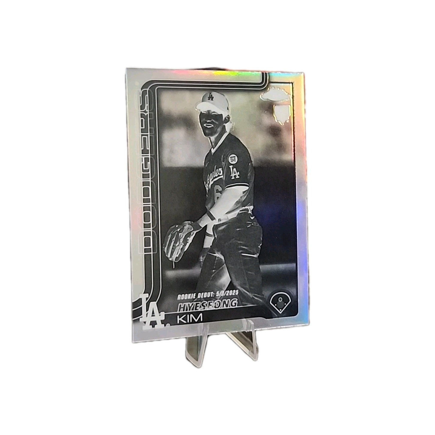 2025 Topps Chrome Update Hyeseong Kim Negative Refractor Rookie Debut