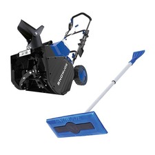 Snow Joe 24V Electric Snow Blower IONMAX  Windshield Ice Scraper Broom Combo
