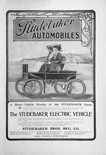 1902 Ad (10 X 14 inches) Studebaker Bros. Mfg Electric Automobile