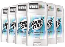 Speed Stick Underarm Deodorant for Men, 3 Ounce Pack of 6 , Blue; Clear