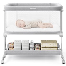 Cuna Para Bebe Con Siete Niveles De Altura Y Malla Transpirable De Lujo