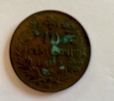 1894 10 Cents D’Italia Umberto I. Distinctive Markings Heaton Mint 1893/1894.