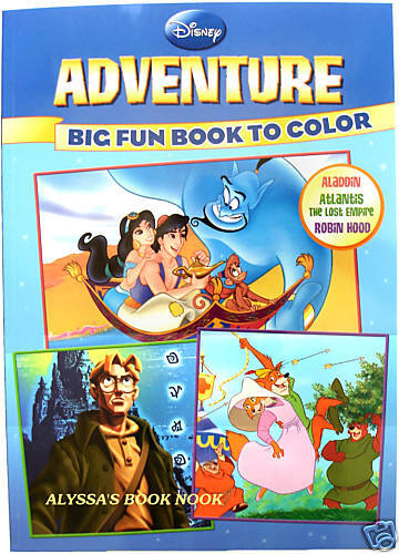 DISNEY ABENTEUER ~ ALADDIN, ATLANTIS & ROBIN KAPUZE MALBUCH ~ - Bild 1 von 1