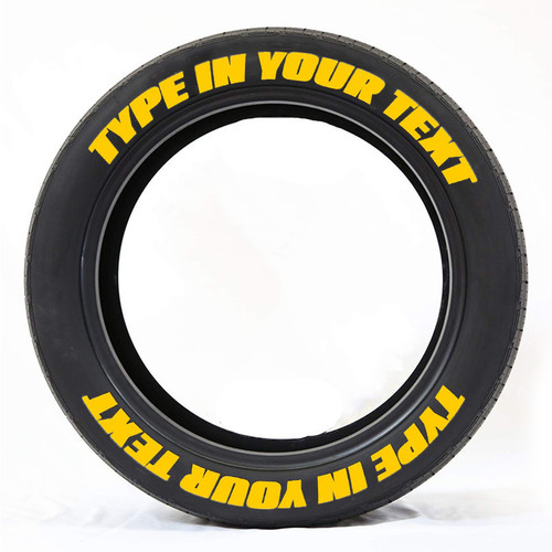 Orange SUPREME Tire Lettering Sticker 1.06" 14"-22" Conjoined Letters