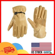 Men's Timber Cowhide Work Gloves XL - Durable, Adjustable & Abrasion Resistant