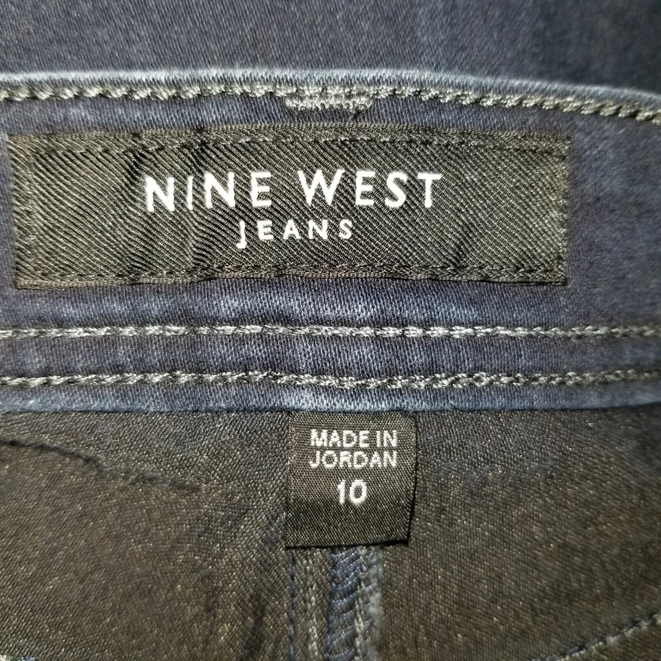 Pantalones Cortos de Jean Nine West para Mujer 10 Lucie Bermuda Cómodos Elastizados Denim Lavado Oscuro  Foto 3 de 4