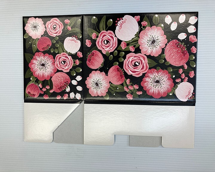 3 NEW Large PINK FLOWER Gift Basket Box Nashville Wraps&nbsp;10.25x6x7.5