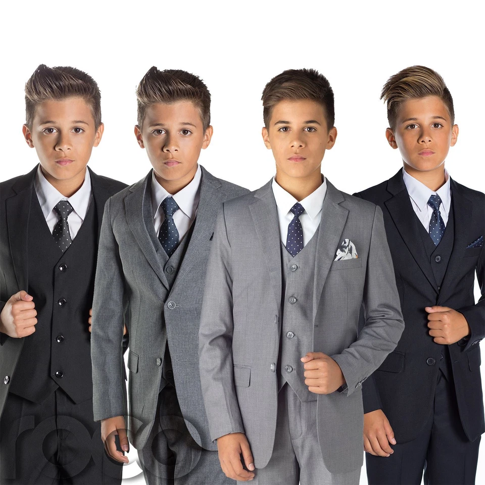 Boys Slim Fit Suit, Navy Suit, Grey Suit, Black Suit, Page Boy Suits, Boys Suits - Image 1 of 1