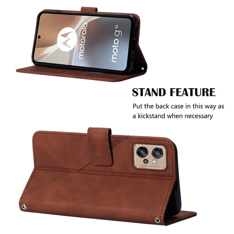 Stand Flip Leather Card Wallet Phone Case for Nokia G300 G400 G100 C100 C30 G50 - Image 2 of 4