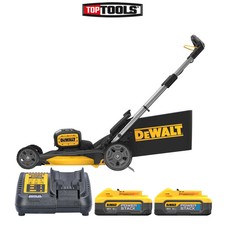Dewalt DCMWP134 36V XR Brushless Push Lawn Mower + 2 x 5.0Ah Batteries & Charger