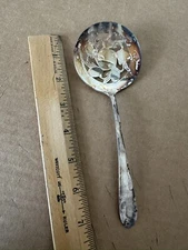 Vintage WM Rogers Mfg Co Original Silverplated Tomato Server Slotted Spoon 7.5”