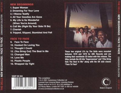 THE DELLS NEW BEGINNINGS/FACE TO FACE NEW CD