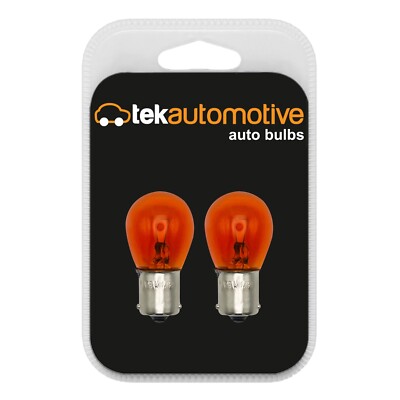 2 x 581 PY21W Amber Car Bulbs Indicator Light 12V 21W BAU15S Off Set Pins