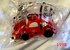 VW BUG BEETLE RED RUBBER U3 toy JACK VEHICLES Jack in the Box JBX 1998 NIOP
