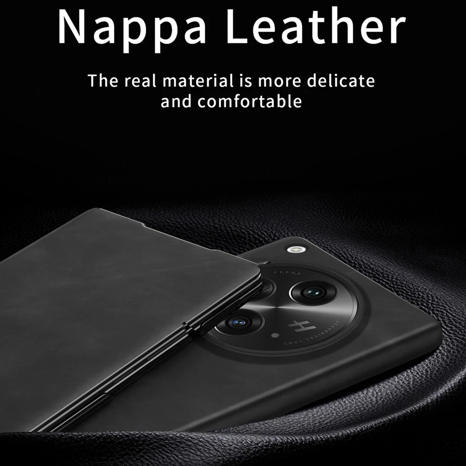 Capa executiva suporte flip fólio magnético couro ecológico luxo aberta para OnePlus - Imagem 3 de 4
