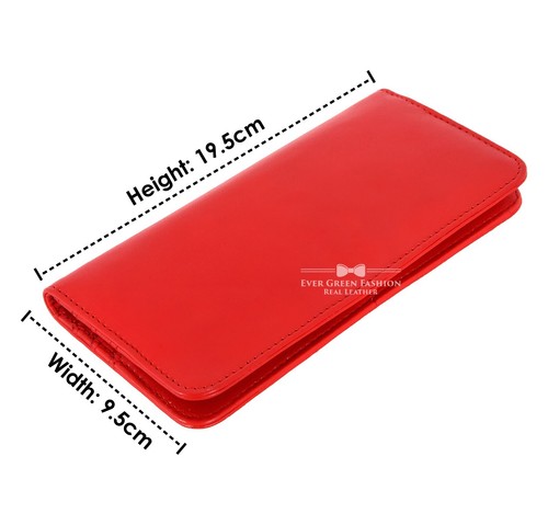Ladies Valentine's Bifold Silhouette Red Leather Wallet RFID Card Holder Purse - Picture 5 of 5