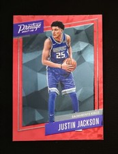 2017-18 Panini Prestige Micro Red Etch Justin Jackson #15 Sacramento Kings