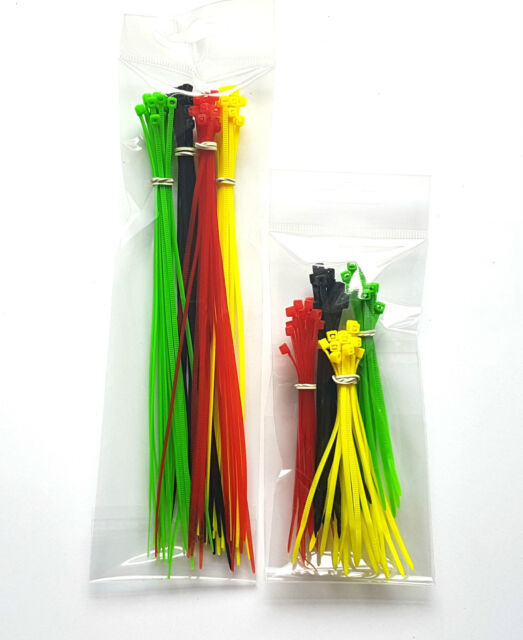 DID Cable Ties Nylon Zip High Quality Assorted Colours 120Pcs NEW 