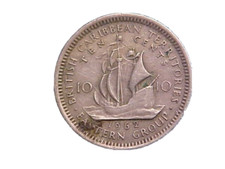 1962 British Caribbean Territories 10 Cents Elizabeth II KM#5-Nice Circ-c3507xux