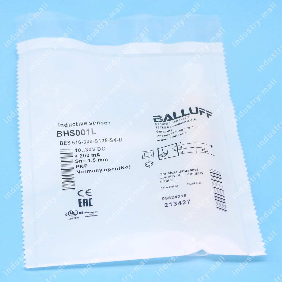 1PC New Proximity Sensor Switch - Replacement For Balluff BES 516-300-S135-S4-D / BHS001L