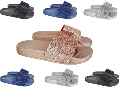 glitter slippers womens