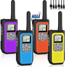 Walkie Talkies Long Range for Adults Distance Rechargeable Walkie Talkies 4 Pack