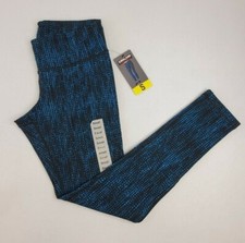 Kirkland Signature Size Small S Ladies Active Leggings Stretch tight Blue/Black