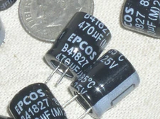 8 NEW EPCOS 470UF 25V 470 MFD 25 V RADIAL ELECTROLYTIC CAPACITOR CAP 85*C USA